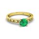 4 - Niah Classic 6.00 mm Round Emerald Solitaire Engagement Ring 