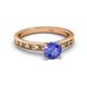 4 - Niah Classic 6.50 mm Round Tanzanite Solitaire Engagement Ring 
