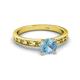4 - Niah Classic 6.50 mm Round Aquamarine Solitaire Engagement Ring 