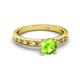 4 - Niah Classic 6.50 mm Round Peridot Solitaire Engagement Ring 