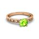 4 - Niah Classic 6.50 mm Round Peridot Solitaire Engagement Ring 