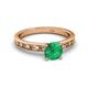 4 - Niah Classic 6.00 mm Round Emerald Solitaire Engagement Ring 