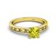 4 - Niah Classic 6.00 mm Round Yellow Diamond Solitaire Engagement Ring 