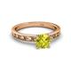 4 - Niah Classic 6.00 mm Round Yellow Diamond Solitaire Engagement Ring 
