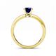 5 - Niah Classic 6.00 mm Round Blue Sapphire Solitaire Engagement Ring 