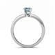 5 - Niah Classic 6.50 mm Round Aquamarine Solitaire Engagement Ring 