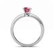 5 - Niah Classic 6.50 mm Round Rhodolite Garnet Solitaire Engagement Ring 