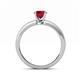 5 - Niah Classic 6.00 mm Round Ruby Solitaire Engagement Ring 