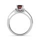 6 - Enlai Red Garnet and Diamond Engagement Ring 