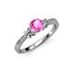 4 - Freya Lab Created Pink Sapphire and Diamond Butterfly Engagement Ring 