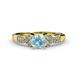 4 - Keyna Aquamarine and Diamond Engagement Ring 