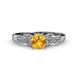 4 - Keyna Citrine and Diamond Engagement Ring 