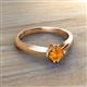 3 - Isla 5.00 mm Round  Citrine Solitaire Engagement Ring  