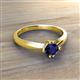 3 - Isla 5.00 mm Round  Blue Sapphire Solitaire Engagement Ring  