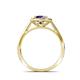 6 - Hain Iolite and Diamond Halo Engagement Ring 