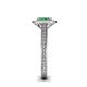 5 - Hain Emerald and Diamond Halo Engagement Ring 