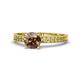 1 - Janina Classic Smoky Quartz Solitaire Engagement Ring 