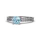 1 - Janina Classic Aquamarine Solitaire Engagement Ring 