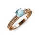 3 - Florian Classic 6.50 mm Round Aquamarine Solitaire Engagement Ring 