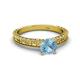 4 - Florian Classic 6.50 mm Round Aquamarine Solitaire Engagement Ring 