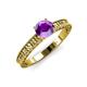 3 - Florian Classic 6.50 mm Round Amethyst Solitaire Engagement Ring 