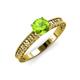 3 - Florian Classic 6.50 mm Round Peridot Solitaire Engagement Ring 