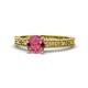 1 - Florian Classic 6.50 mm Round Rhodolite Garnet Solitaire Engagement Ring 