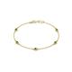 1 - Aizza (5 Stn/3mm) Green Garnet Station Bracelet 