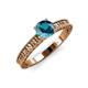 3 - Florian Classic 6.50 mm Round London Blue Topaz Solitaire Engagement Ring 