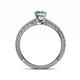 5 - Florian Classic 6.50 mm Round Aquamarine Solitaire Engagement Ring 