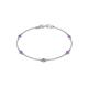 1 - Aizza (5 Stn/3mm) Amethyst Station Bracelet 