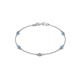 1 - Aizza (5 Stn/3mm) Blue Topaz Station Bracelet 