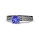 1 - Cael Classic 6.50 mm Round Tanzanite Solitaire Engagement Ring 