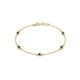 1 - Aizza (5 Stn/3mm) Black Diamond Station Bracelet 