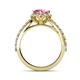 5 - Florus Pink Sapphire and Diamond Halo Engagement Ring 