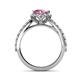 5 - Florus Pink Sapphire and Diamond Halo Engagement Ring 
