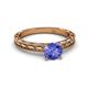 4 - Rachel Classic 6.50 mm Round Tanzanite Solitaire Engagement Ring 
