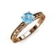 3 - Rachel Classic 6.50 mm Round Blue Topaz Solitaire Engagement Ring 