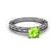 4 - Rachel Classic 6.50 mm Round Peridot Solitaire Engagement Ring 