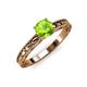 3 - Rachel Classic 6.50 mm Round Peridot Solitaire Engagement Ring 