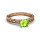 4 - Rachel Classic 6.50 mm Round Peridot Solitaire Engagement Ring 