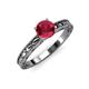 3 - Rachel Classic 6.00 mm Round Ruby Solitaire Engagement Ring 