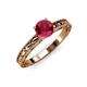 3 - Rachel Classic 6.00 mm Round Ruby Solitaire Engagement Ring 