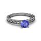 4 - Rachel Classic 6.50 mm Round Tanzanite Solitaire Engagement Ring 