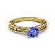 4 - Rachel Classic 6.50 mm Round Tanzanite Solitaire Engagement Ring 