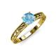 3 - Rachel Classic 6.50 mm Round Blue Topaz Solitaire Engagement Ring 