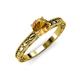 3 - Rachel Classic 6.50 mm Round Citrine Solitaire Engagement Ring 