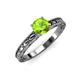 3 - Rachel Classic 6.50 mm Round Peridot Solitaire Engagement Ring 
