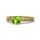 1 - Rachel Classic 6.50 mm Round Peridot Solitaire Engagement Ring 