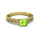 4 - Rachel Classic 6.50 mm Round Peridot Solitaire Engagement Ring 